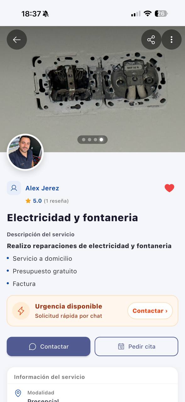 Pantalla real de un anuncio en Manitox