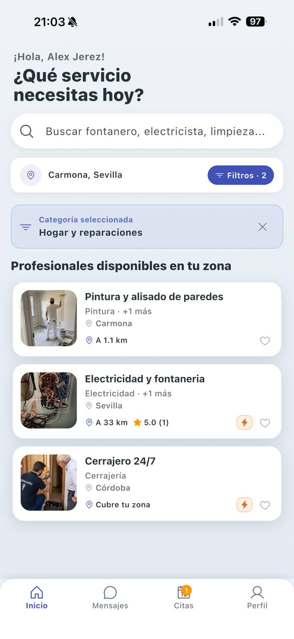 Listado de profesionales disponibles en Manitox